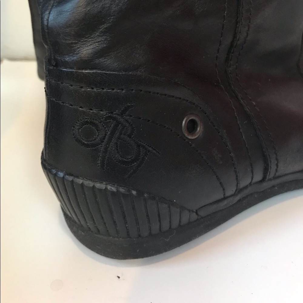 OTBT black leather knee high tall boots size 7